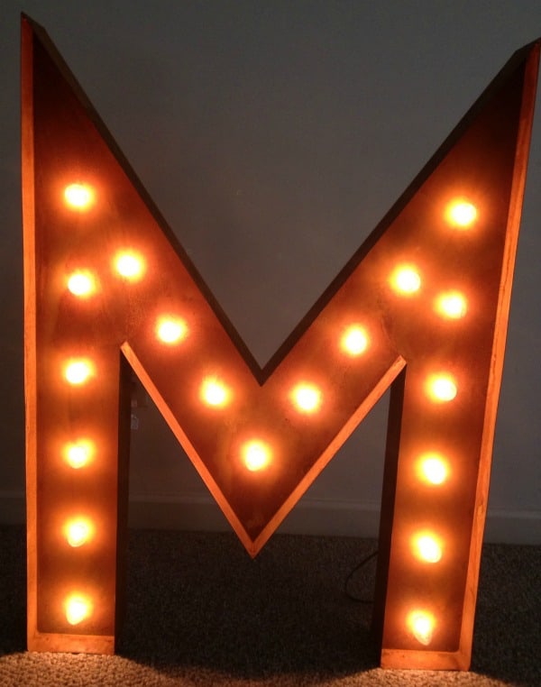 vintage marquee letters m