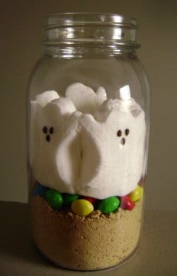how to make halloween smores in a jar