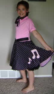just kids costumes poodle skirt with musical notes