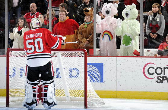 Care bears take on the Chicago Black Hawks