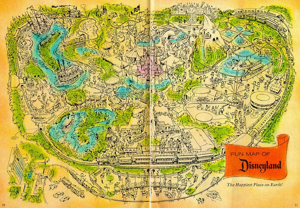 1959 map of disneyland