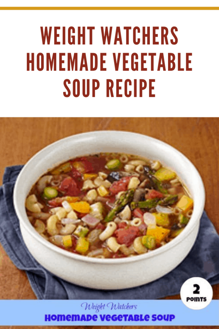Weight watchers homemade vegetable soup