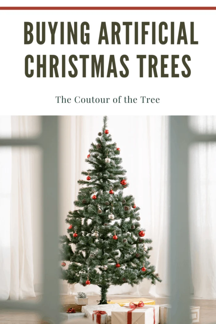 contour of artificial christmas tree