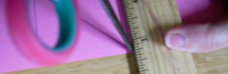 cardstock scissors and ruler