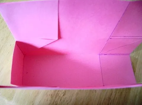 Fold along the 2" column and glue the 2.5" boxes to the paper.