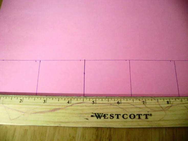 measuring squares on cardstock