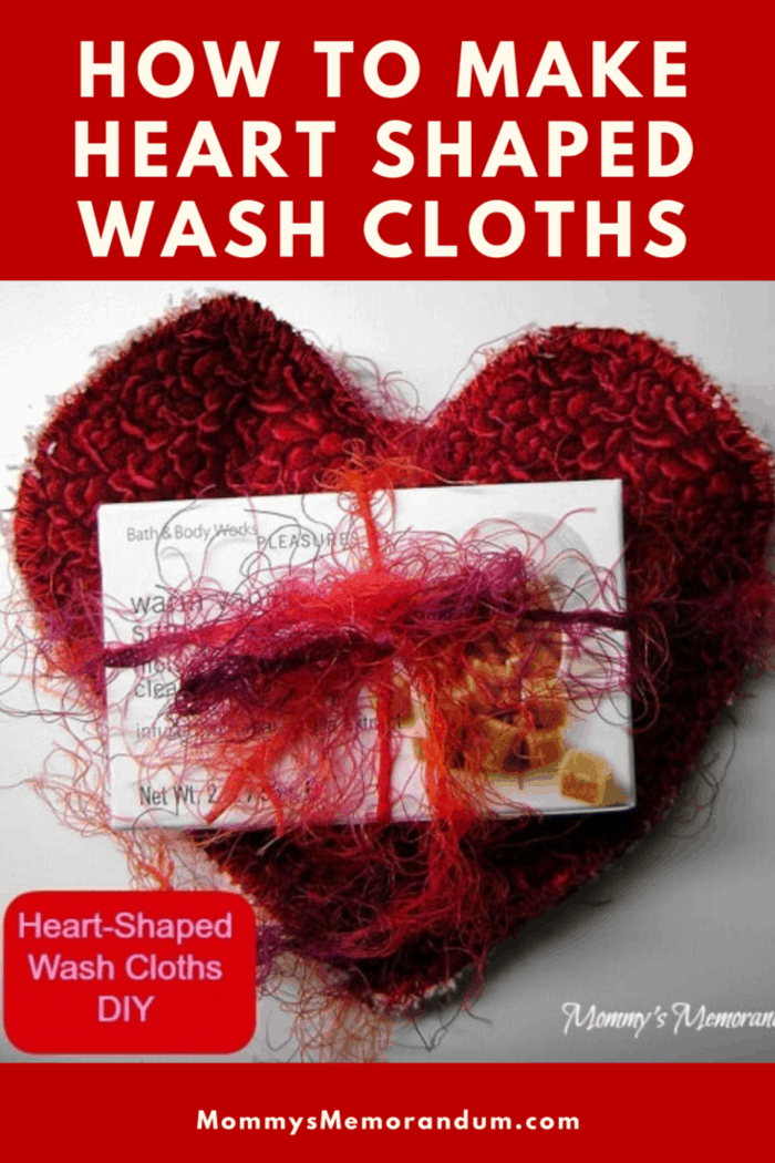 heart shaped wash cloths 
