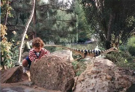 zac with dinosaurs