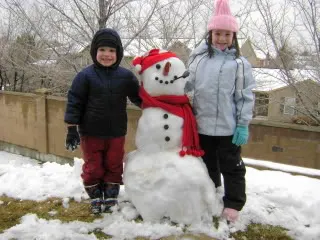 building a snowman