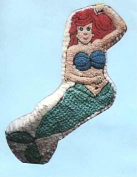 ariel from the little mermaid cake