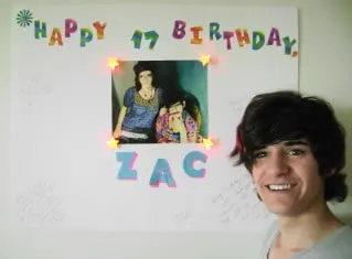 zac birthday artskills poster