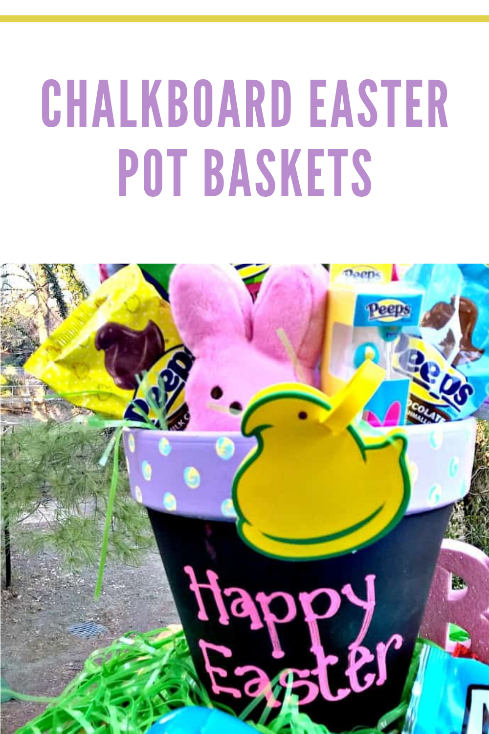 ChalkBoard Easter Pot Baskets