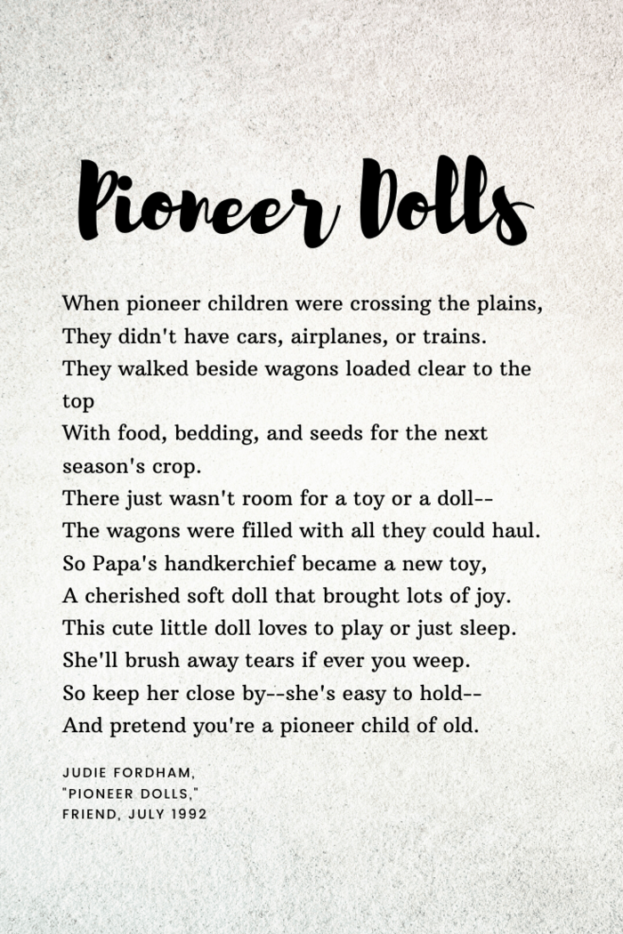 Judie Fordham, "Pioneer Dolls,"
