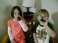 kids drinking my first juice