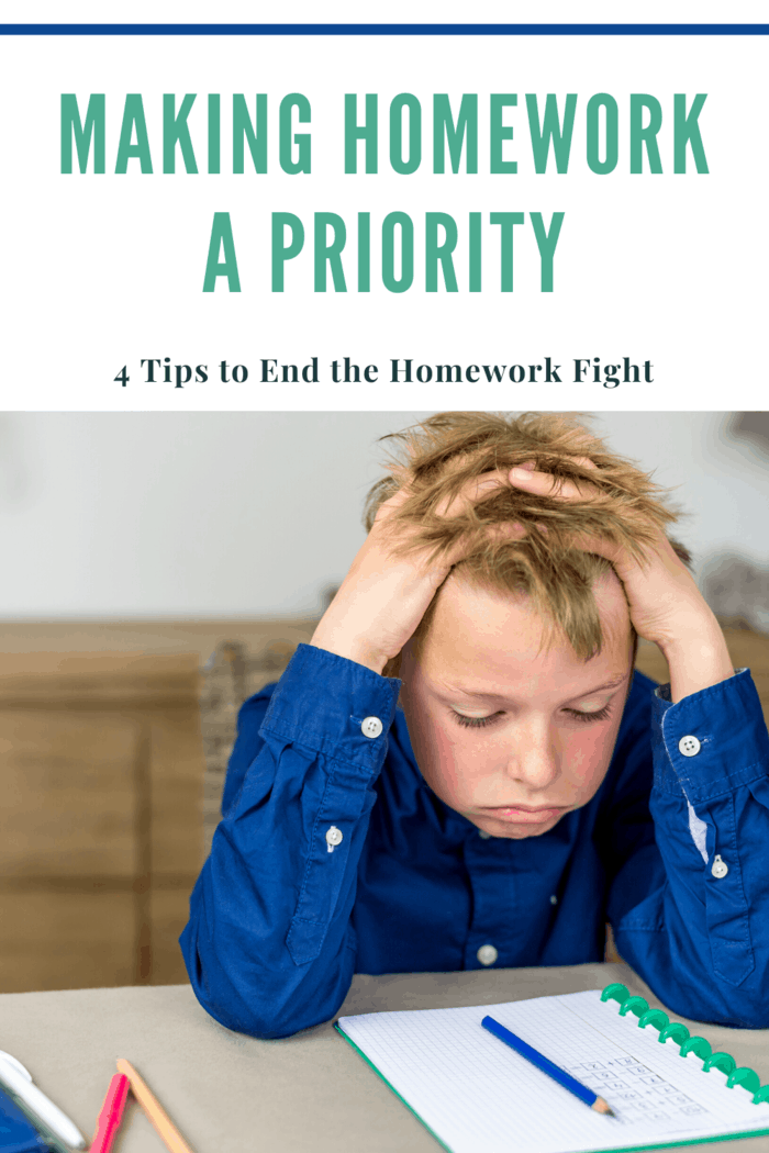 As soon as they get home from school, we ask if they have homework, when it’s due, and what materials they need to complete it.