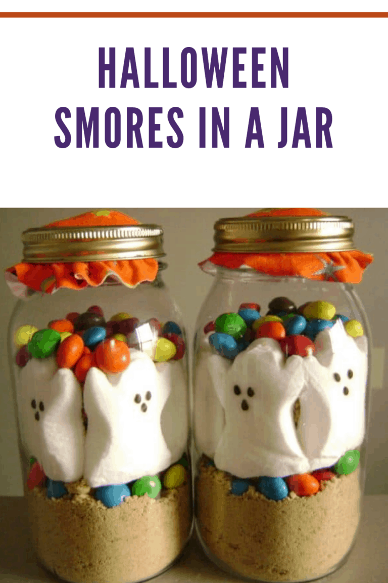 Halloween smores in a jar