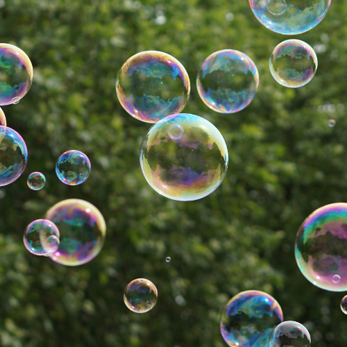 bubbles floating in the air