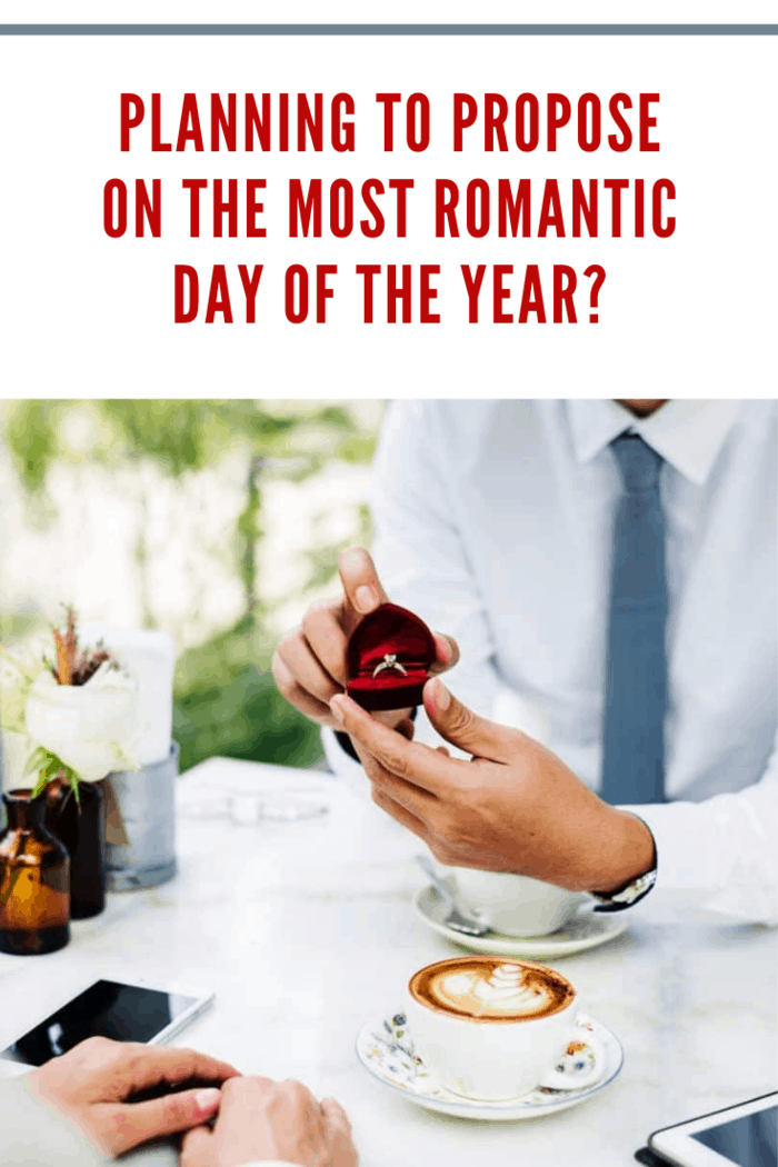 man proposing on the most romantic day of the year