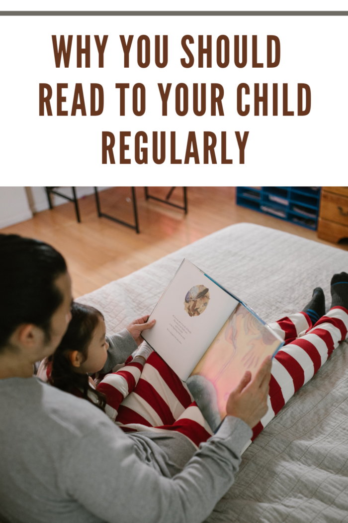 father reading to child