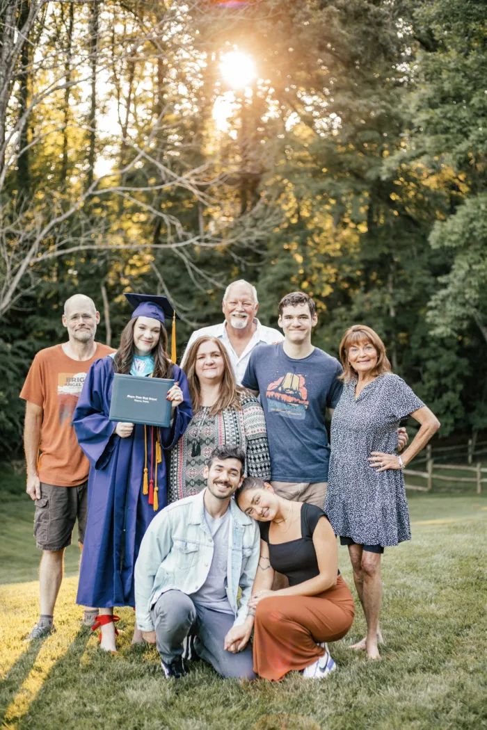 family graduation photo