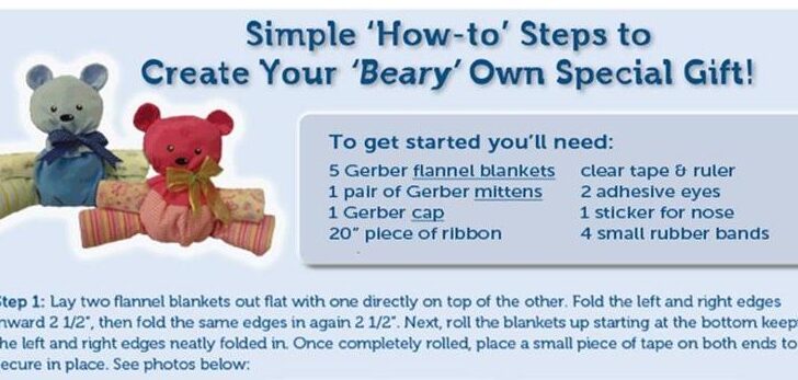beary craft, baby shower craft gift idea