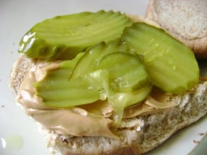 peanut butter and pickle sandwich