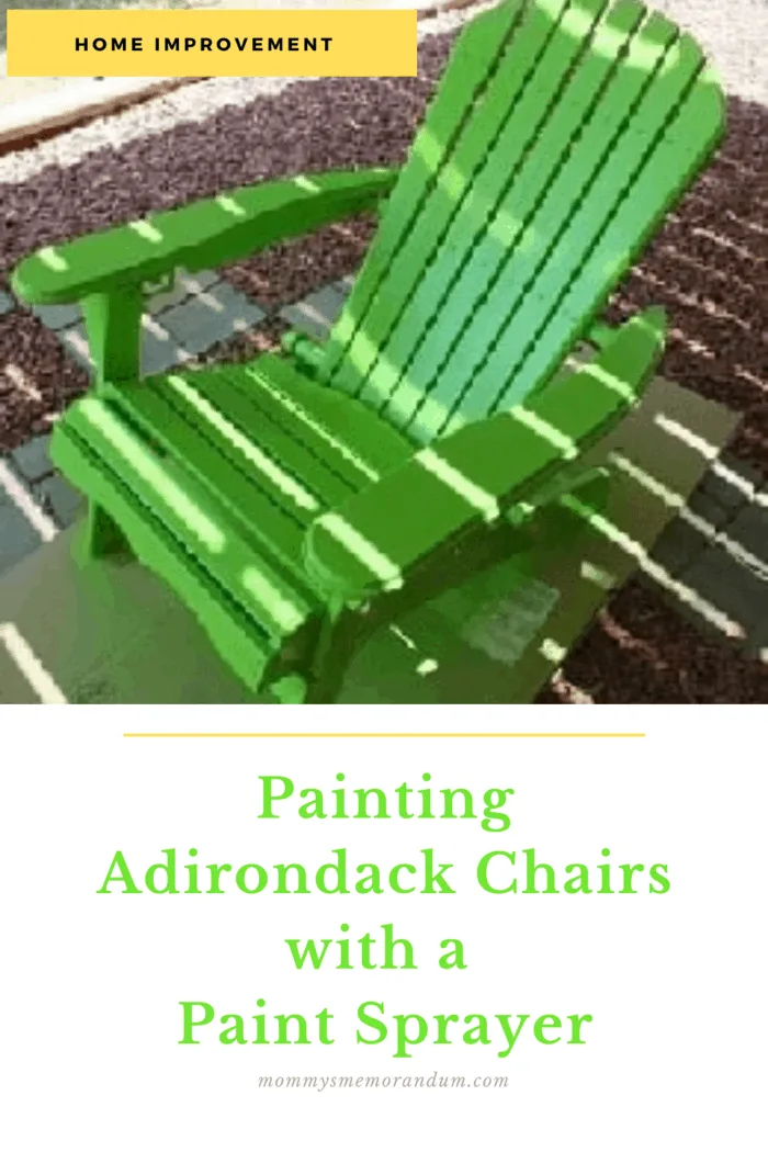 Adirondack chair painted in Behr limeade.