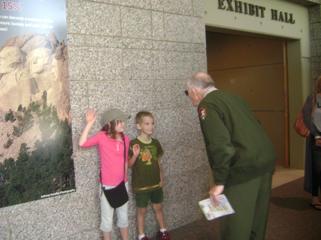 Being sworn in as Mount Rushmore Jr. Rangers