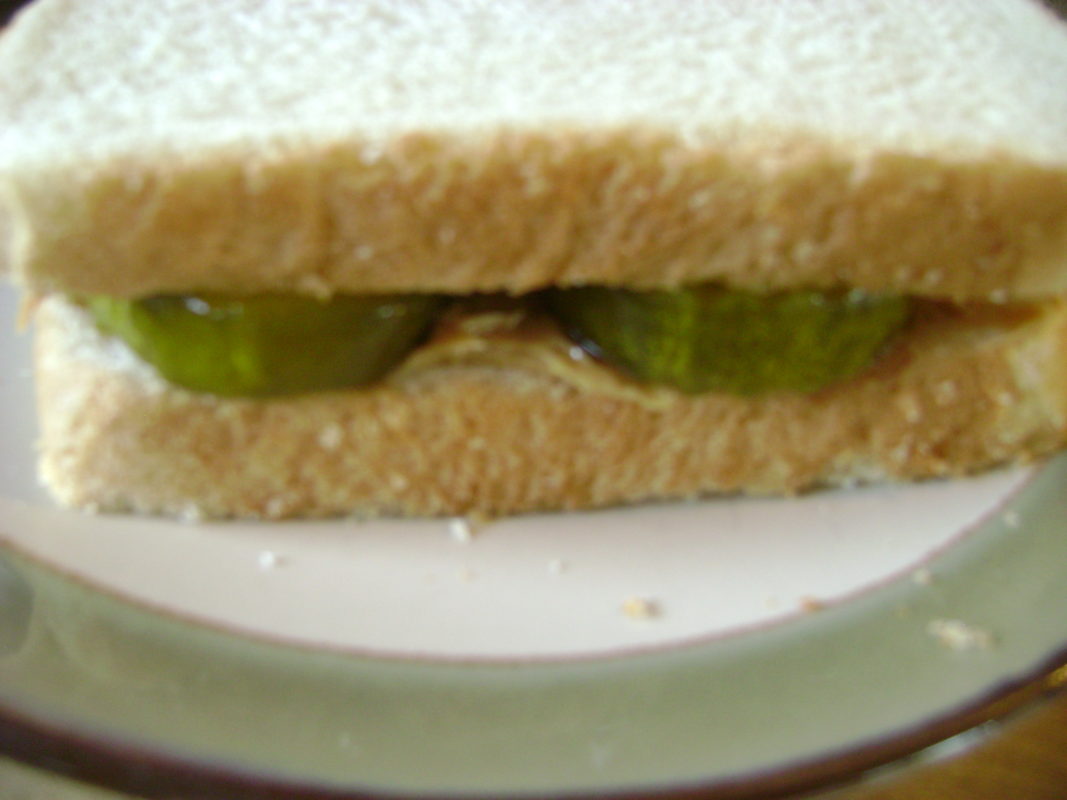 peanut butter and pickle sandwich