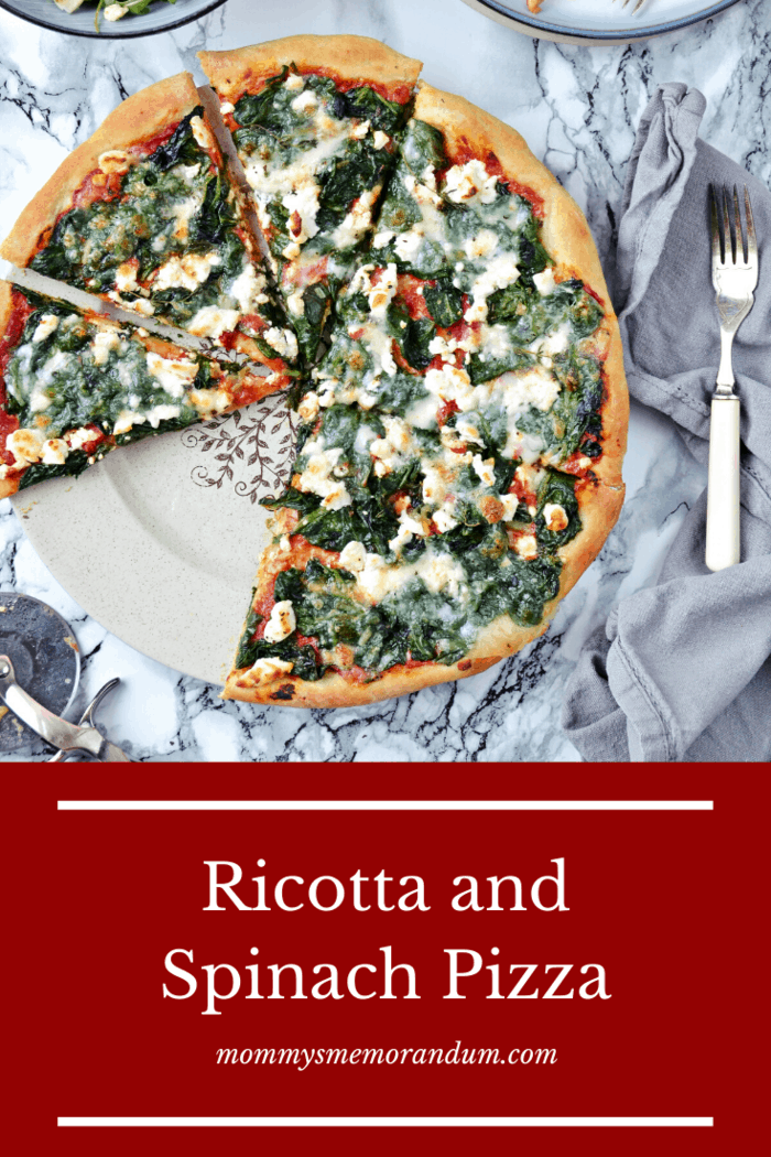 delicious ricotta and spinach pizza for a pizza feast