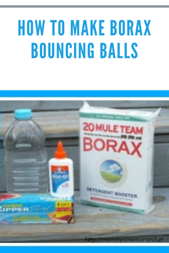 ingredients for how to make borax bouncing balls