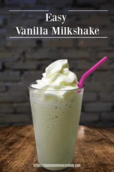 Easy Vanilla Milkshake Recipe • Mommy's Memorandum