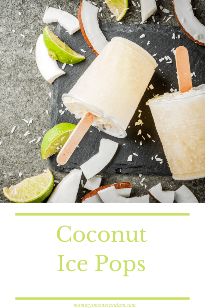 These coconut ice pops are light in flavor and still capture the convenience of a popsicle.