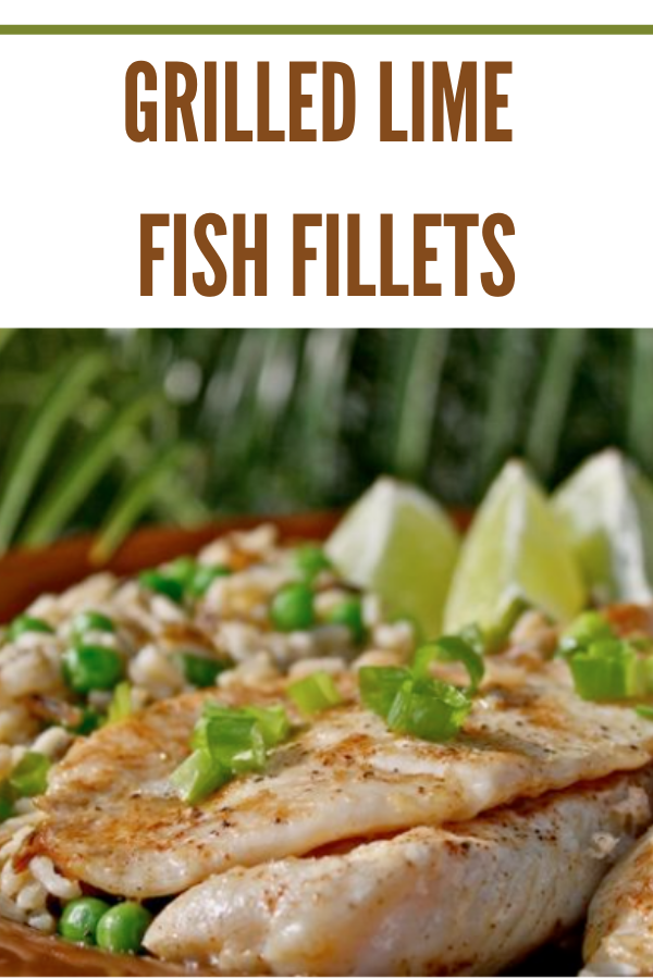 Grilled lime fish fillets with buttery lime glaze served with fresh lime wedges for a zesty summer dish