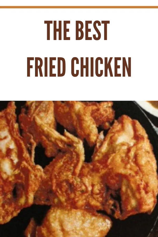 Crispy fried chicken pieces in a skillet, showcasing the best fried chicken recipe, golden and delicious.