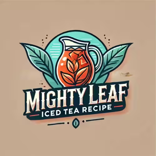 Mighty Leaf Iced Tea Recipe logo featuring a pitcher of iced tea and green tea leaves