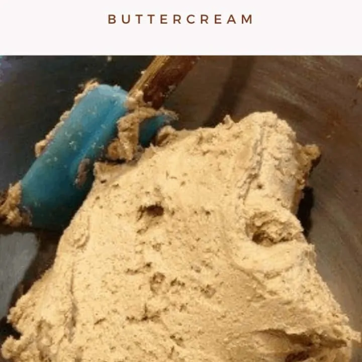 rootbeer buttercream in mixer bowl