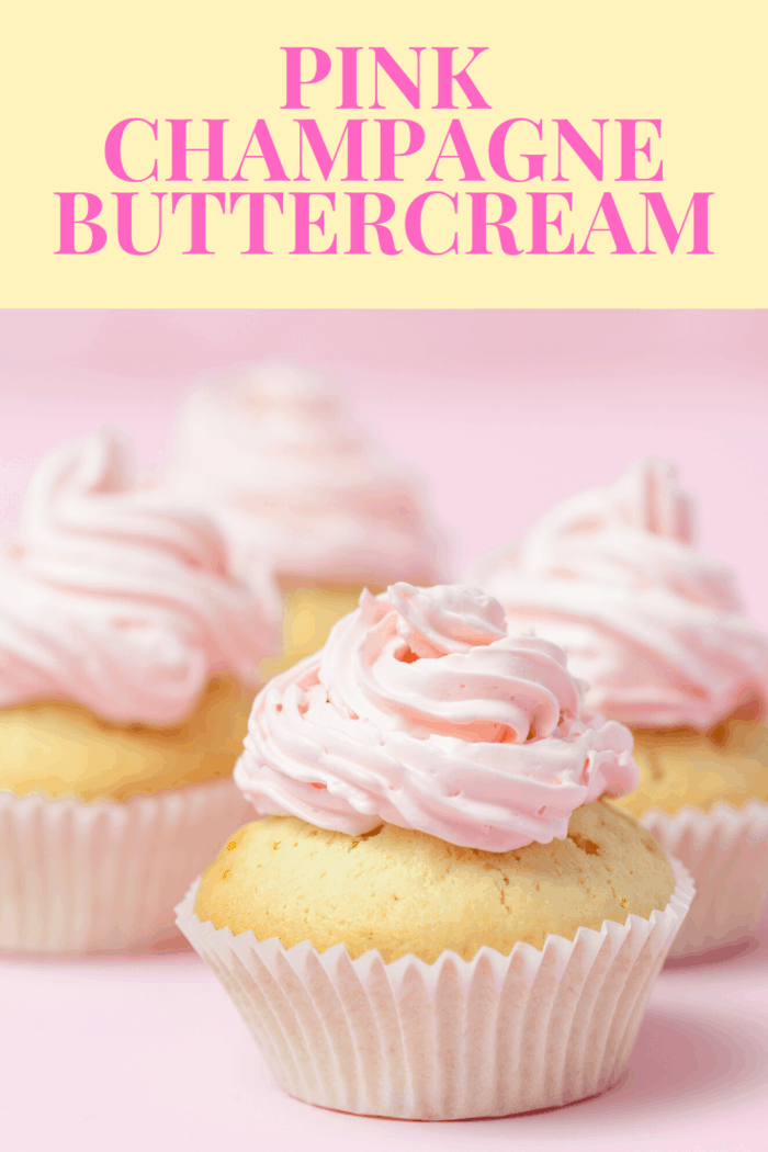 This pink champagne buttercream is silky and light with a creamy taste and texture. It’s buttercream frosting as it should be with the taste of affluence is credited to pink champagne. It has a delicious tang!