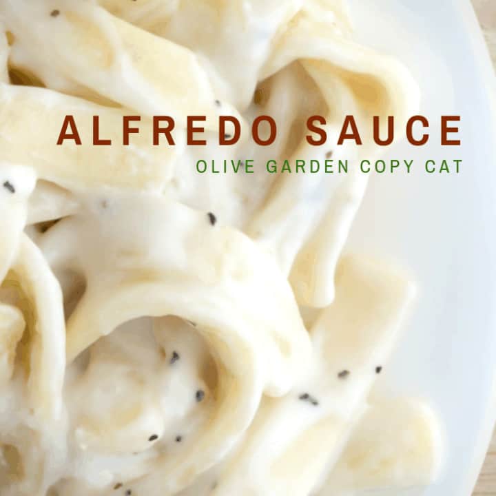 This copy cat Olive Garden Alfredo Sauce Recipe is a copycat that can be prepared in minutes and bring the restaurant flavors to your own kitchen!