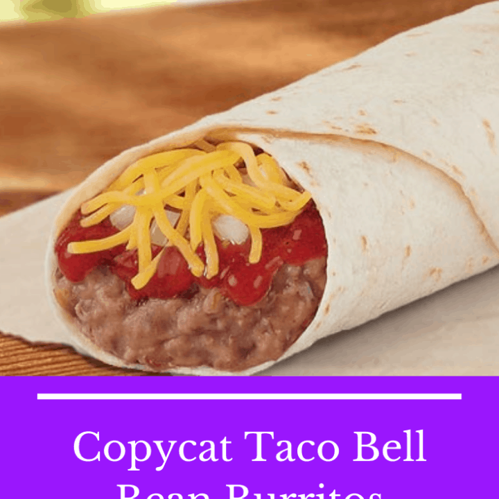 copy cat taco bell bean burrito with red sauce