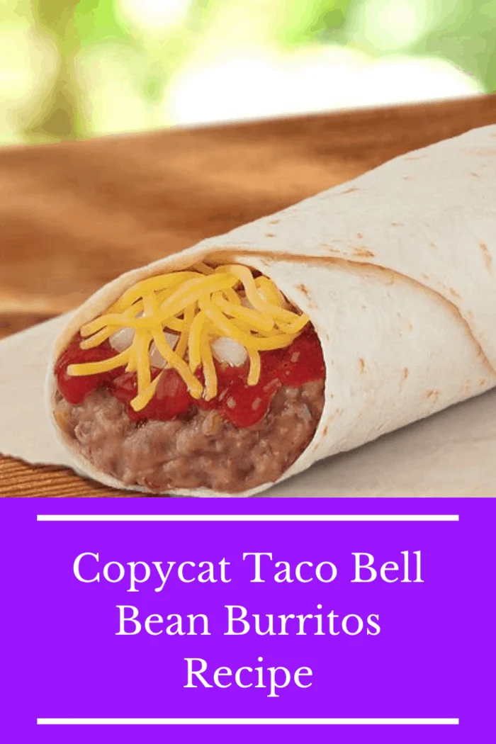 copy cat taco bell bean burrito with red sauce