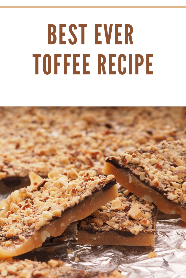 toffee on a baking sheet