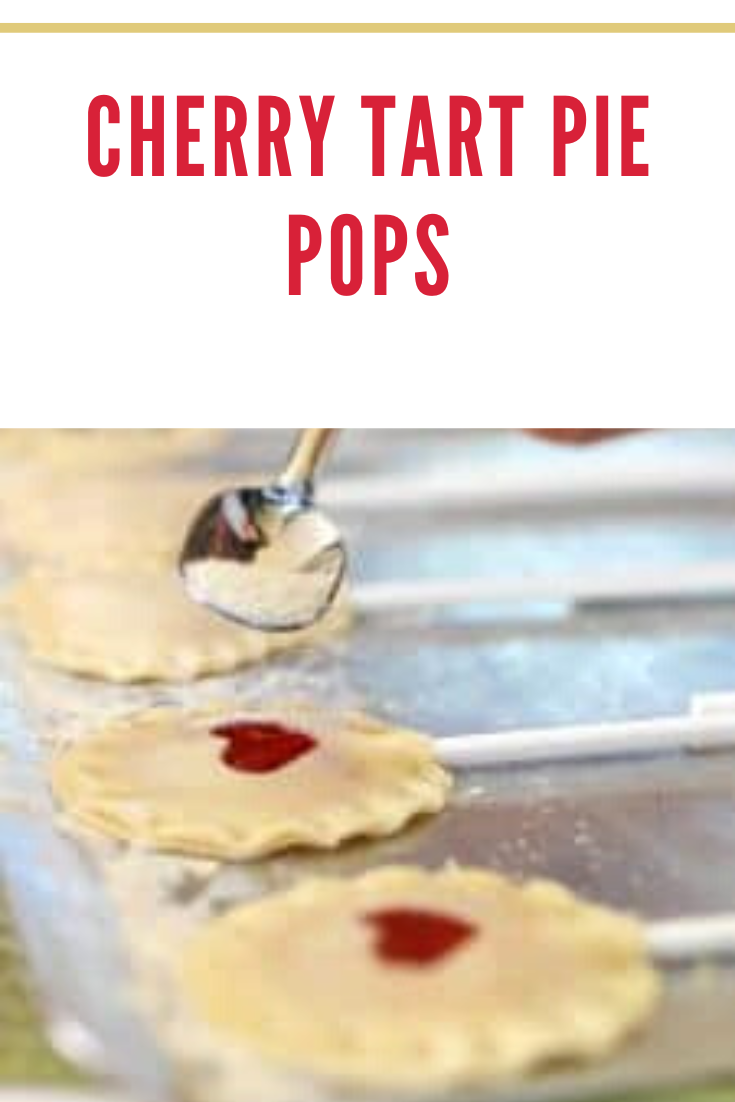 Cherry Tart Pie Pops sprinkle with sugar