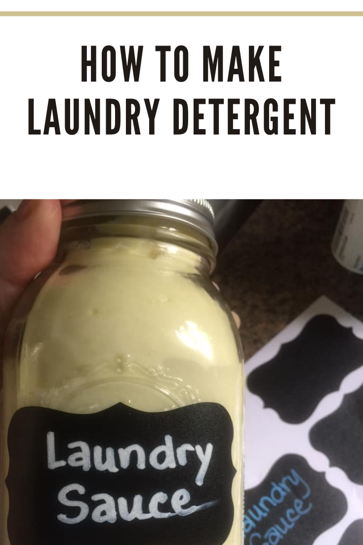 jar of homemade laundry detergent