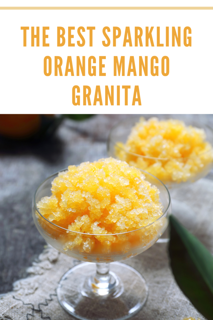 mango orange granita frozen dessert