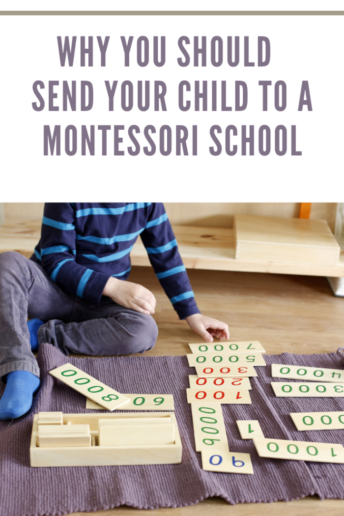child learning with montessori learning