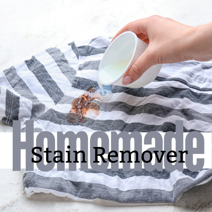 White shirt with stain removed by the best homemade stain remover using simple DIY ingredients