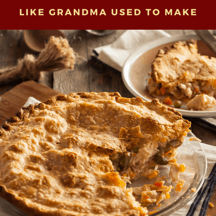 From Fall to Spring this Easy Homemade Chicken Pot Pie is comfort food. It's food like Grandma used to make with the mixture of meat and vegetables in a savory sauce.