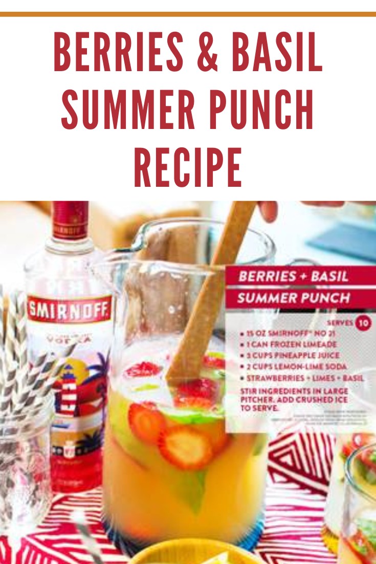 Berries & Basil Summer Punch Recipe