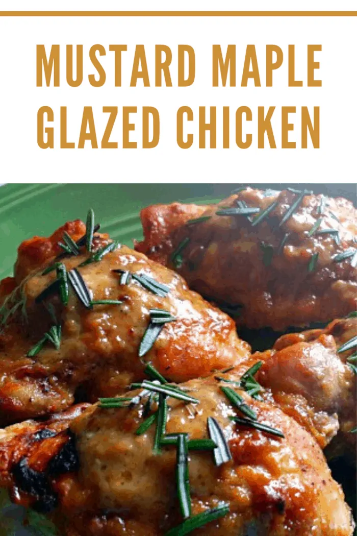 This Mustard Maple Glazed Chicken recipe is easy and offers a tangy and delicious "gravy" and tender, juicy chicken. Serve on rice or mashed potatoes.